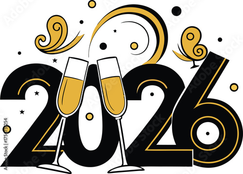 Happy colorful party celebration vector silhouette icon design wallpaper