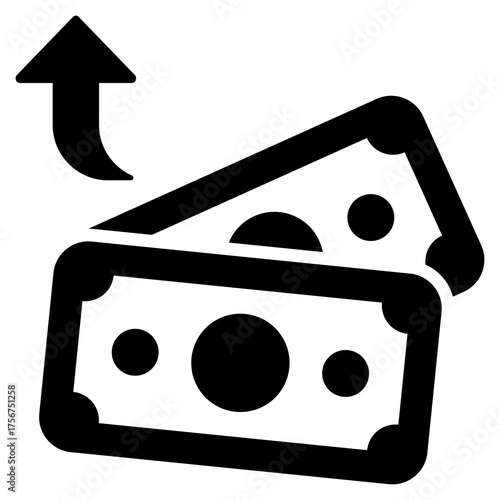 Cost Glyph Black Icon