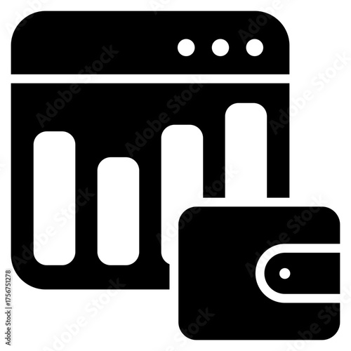 Income Glyph Black Icon