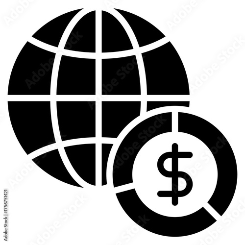Economy Glyph Black Icon