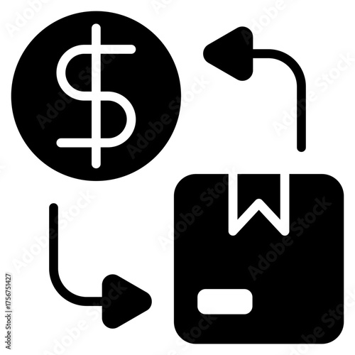 Trade Glyph Black Icon