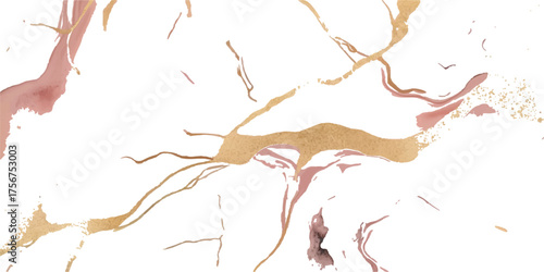 Red paint splash on a summer tree branch illustration