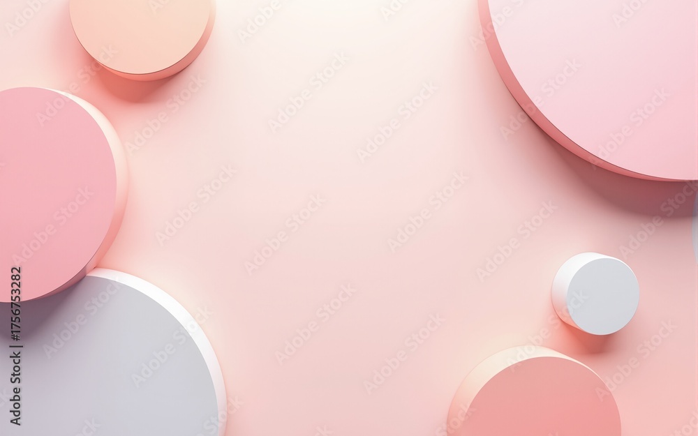 Obraz premium A composition of abstract shapes of soft shapes. Simple pattern design template. High quality