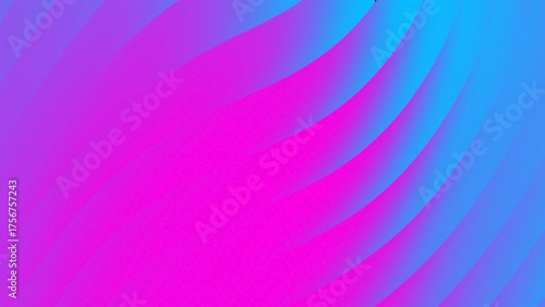 Abstract gradient background with curved shapes in pink and blue.