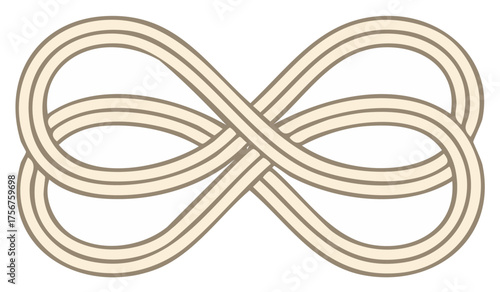 Elegant infinity symbol design isolated on white, symbolic and graphical