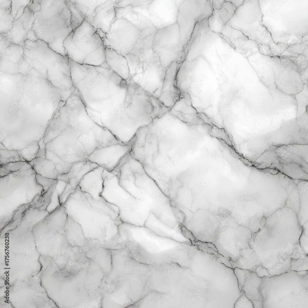 Obraz premium Elegant White Marble Texture with Subtle Veins and Patterns