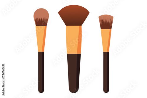Makeup Brushes Set Illustration