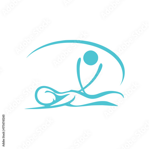 Massage therapy logo symbol Vector Template Stock Illustrations.