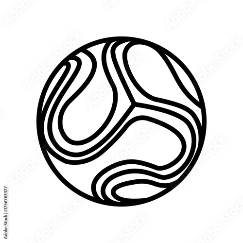 world cup 2026 football ball line icon