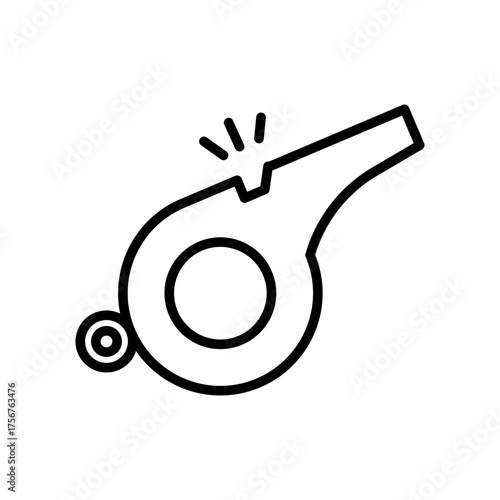 whistle line icon