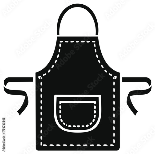 Isolated Kitchen Apron Graphic Chef's Apparel for Cooking and Cleaning