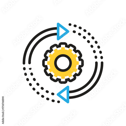 Multi color icon for transition