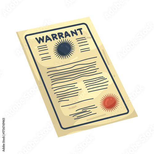 Illustration of Legal Warrant Document