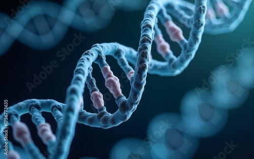 Dna molecule   human cell structure in biotechnology   medical research with copy space. High quality