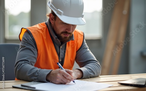 Always make sure of the rules. Shot of a contractor filling out paperwork at a construction site. High quality