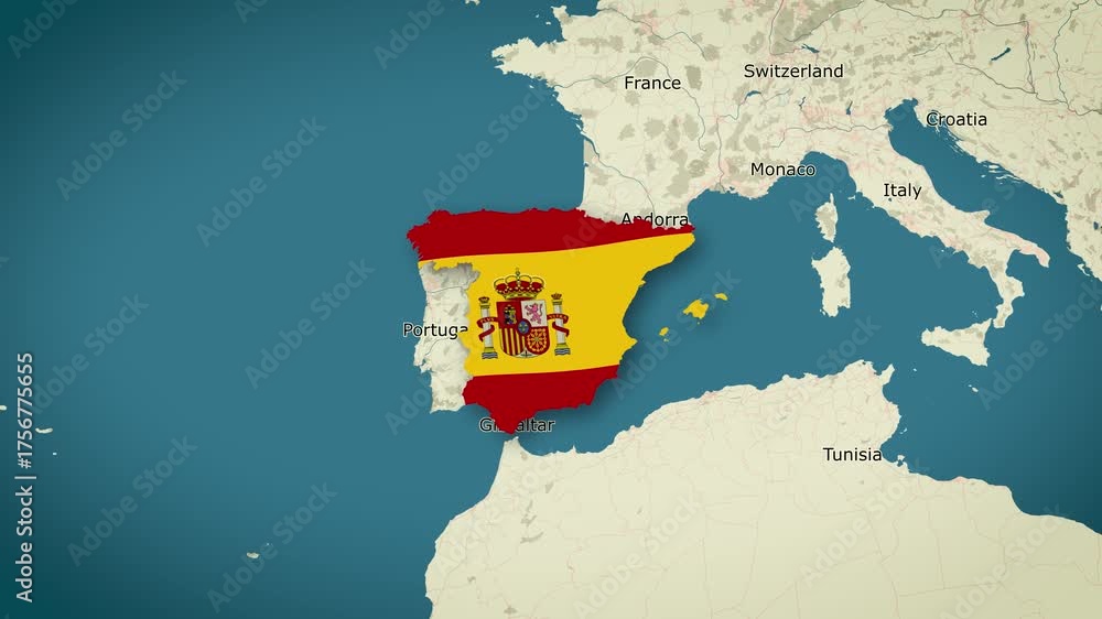 Map of Kingdom of Spain, Spain - Map Animation - Kingdom of Spain from ...