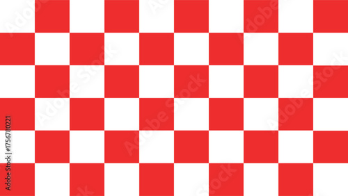 Red and white checkerboard pattern, a classic design often used for backgrounds, racing flags, or decorative purposes, providing a bold and eyecatching visual texture