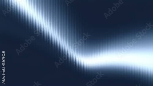 Illustration of abstract background with a bright white light streak on a dark blue surface