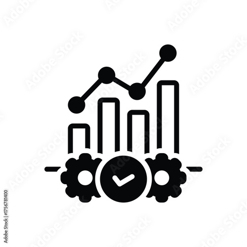 Black solid icon for operational efficiency