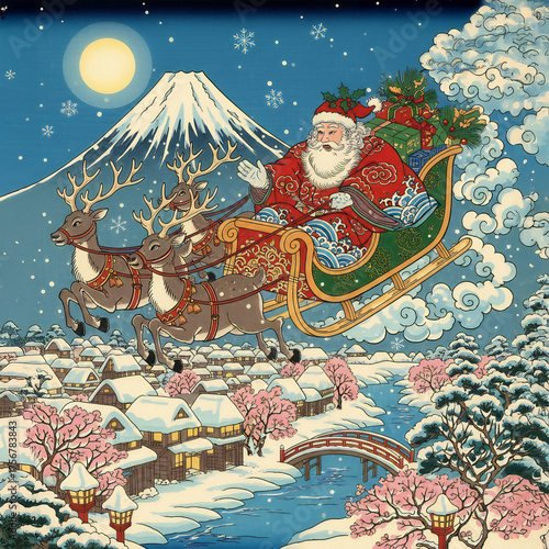 浮世絵のクリスマス
