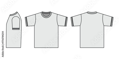 the outline of the shirt is visible from the front, back and sides