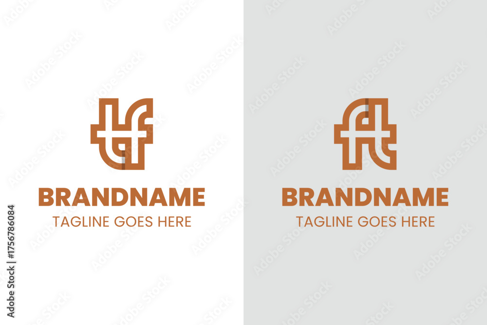 Fototapeta premium Letters TF or FT Monogram Logo, suitable for any business with FT or TF initials