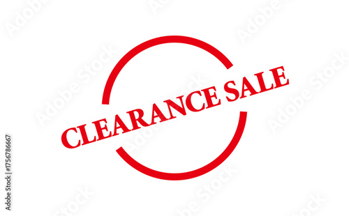 CLEARANCE SALE - CLEARANCE SALE text written on Red Rubber Stamp
