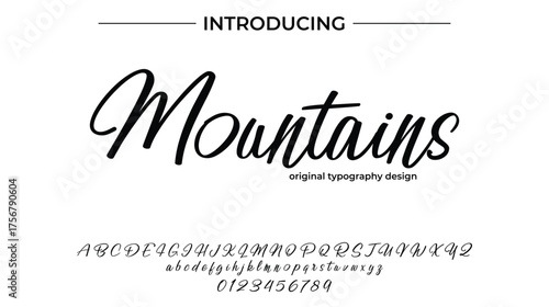 Mountains - Elegant Script Font for Smooth Handwritten Design and Creative Typography