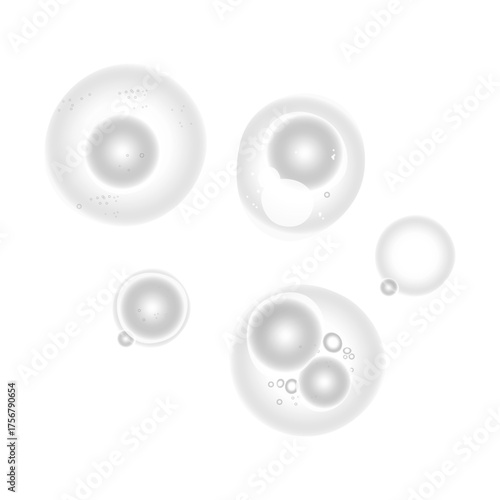 soap bubble on blue background