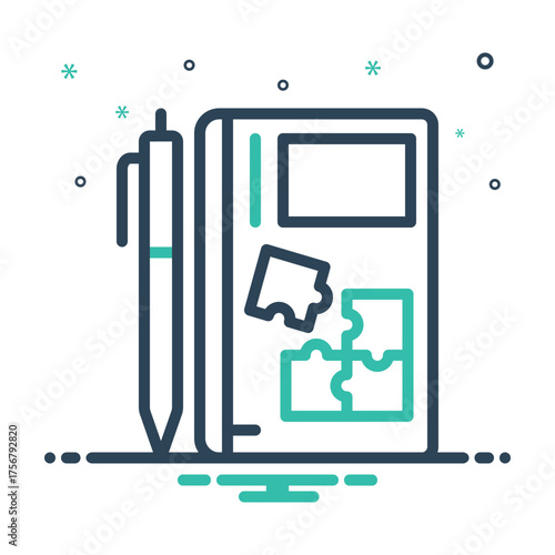 Mix icon for exercise book