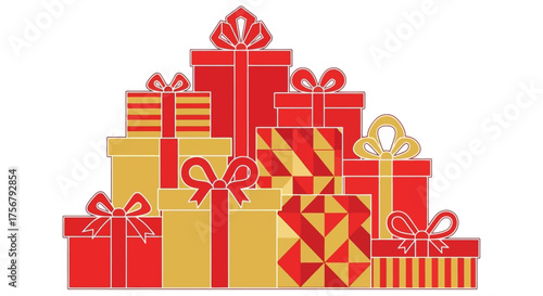 Festive Stack of Gifts Celebratory Icon for Holiday Cheer and Special Occasions