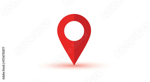 Map Marker Icon Indicating Location or Destination Point on a Clean Background