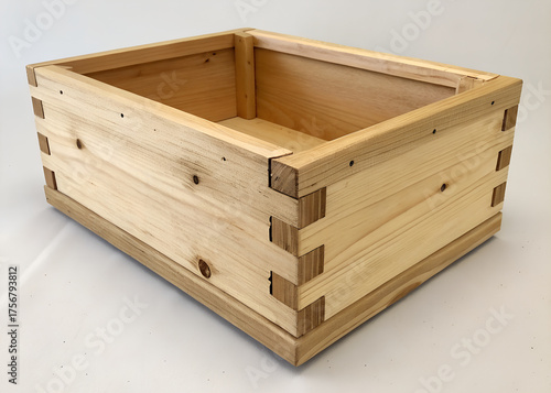Handcrafted Wooden Storage Box with Dovetail Joints
