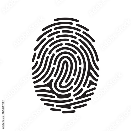 Fingerprint Biometric Identification Security System Authentication Icon