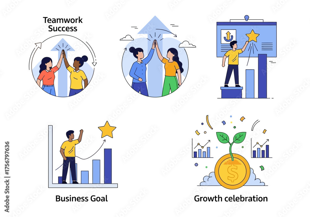 Fototapeta premium Business infographics set data representation