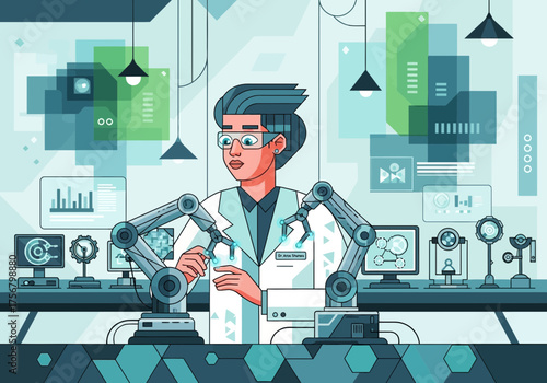 Scientist analyzing data on a computer screen