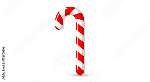Classic Red and White Striped Candy Cane Sweet Treat.