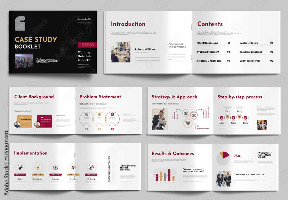Business Case Study Brochure Design Stock Template | Adobe Stock