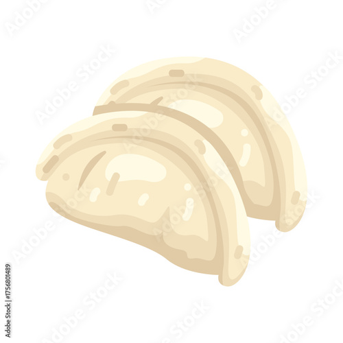 Illustration of Two Steamed Dumplings