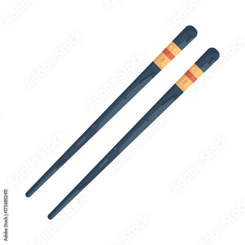 Illustration of a Pair of Chopsticks