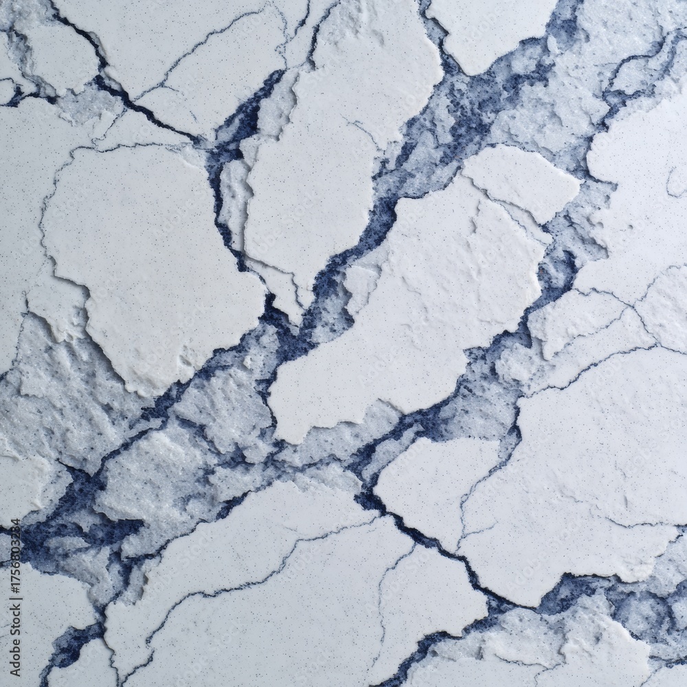 Obraz premium Cracked Textured Background with Blue Marble Accents for Design Use