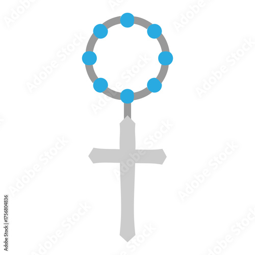 Rosary Vector Flat Icon Design
