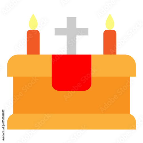 Altar Vector Flat Icon Design