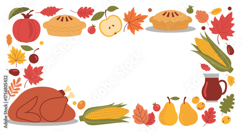 A festive autumn harvest celebration with delicious food and seasonal decorations.