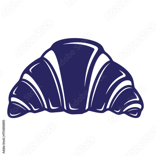 Delicious vector illustration of a single fresh croissant isolated on a white background