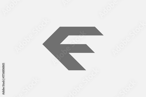 letter F modern sporty logo