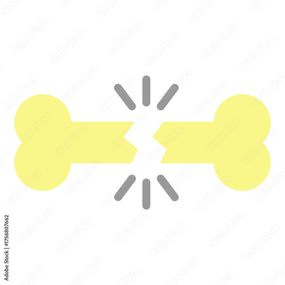 Obraz premium Bone Fragment Vector Flat Icon Design