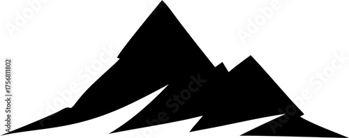 Mountain Silhouettes – Landscape Peaks, Nature Horizon, Outdoor Scenery Vector