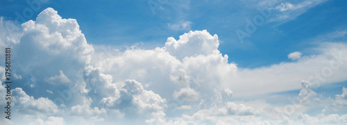 sky is blue with  few clouds scattered throughout