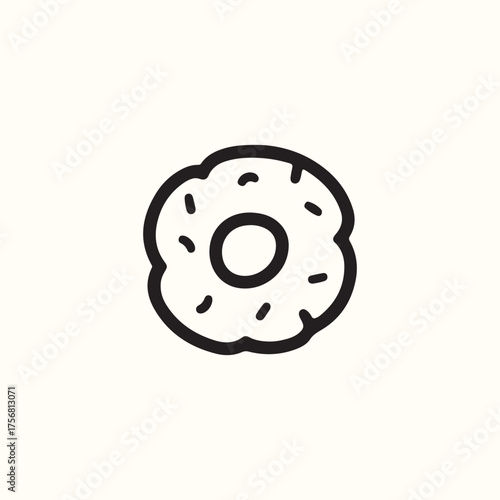 Minimal Vector Bagel Logo Design – Modern Bakery Emblem, Simple Breakfast Food Icon, Elegant Circular Bread Illustration for Café Branding, Restaurant Identity